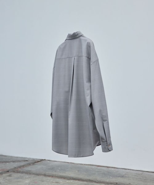 LIDNM（リドム）の「Super130s CHECK SHIRT（シャツ/ブラウス・メンズ・グリーン/グレー・M/L）」の14枚目の写真