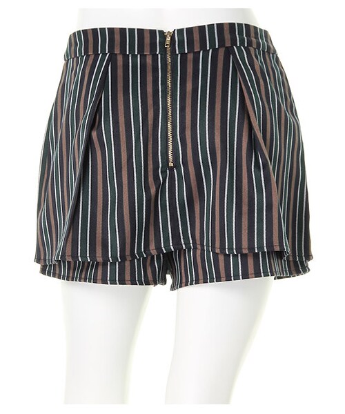 muse muse(ミューズミューズ)の「ストライプアンブレラショートパンツ(パンツ・レディース・グリーン/レッド・M)」の4枚目の写真