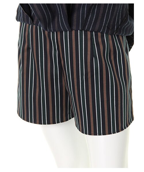 muse muse(ミューズミューズ)の「ストライプアンブレラショートパンツ(パンツ・レディース・グリーン/レッド・M)」の10枚目の写真