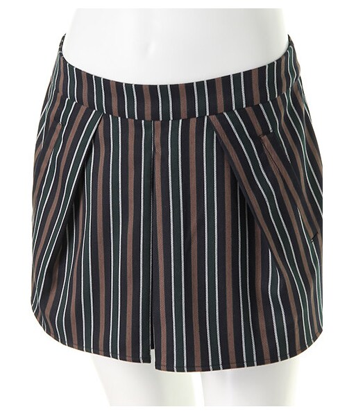 muse muse(ミューズミューズ)の「ストライプアンブレラショートパンツ(パンツ・レディース・グリーン/レッド・M)」の6枚目の写真