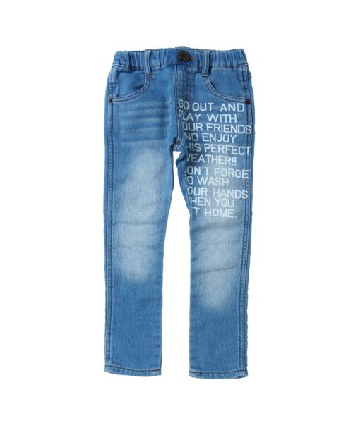 BREEZE（ブリーズ）の「カラーRAFスキニーパンツ（パンツ・キッズ・ブラック/デニム/マスタード/レッド・80/90/95/100/110/120/130/140）」の2枚目の写真