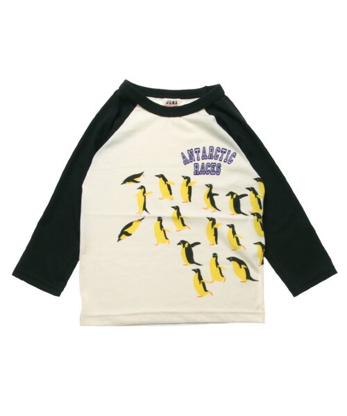 BREEZE（ブリーズ）の「八分袖ペンギンＴシャツ（トップス・キッズ・ブルー/オフホワイト・80/90/95/100/110/120/130/140）」の3枚目の写真