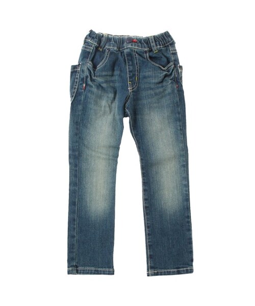 BREEZE（ブリーズ）の「BIGポケットデニム長パンツ（パンツ・キッズ・ブルー/ネイビーブルー・80/90/95/100/110/120/130/140）」の3枚目の写真