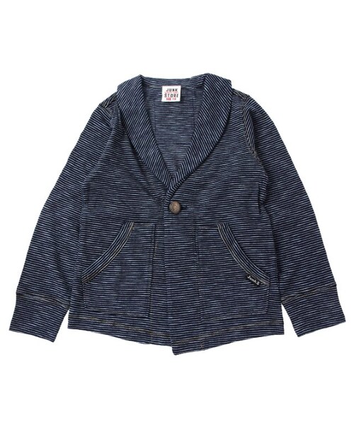 BREEZE（ブリーズ）の「インディゴカーディガン（トップス・キッズ・ブルー/ネイビーブルー・80/90/95/100/110/120/130/140）」の2枚目の写真