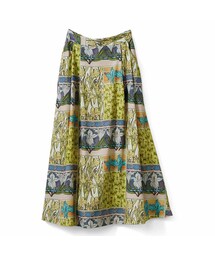 IEDIT（イディット）の「IEDIT[イディット] 優美なミュシャの図案をまとう クラッシックなプリントスカート〈ベージュ〉（レディースファッション > ボトムス > スカート）」