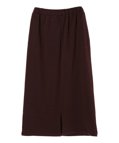 Green　Parks（グリーンパークス）の「裏毛タイトスカート（スカート・ブラック/ベージュ/ブラウン・F）」の3枚目の写真