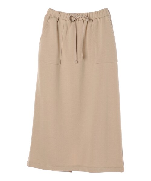 Green　Parks（グリーンパークス）の「裏毛タイトスカート（スカート・ブラック/ベージュ/ブラウン・F）」の12枚目の写真