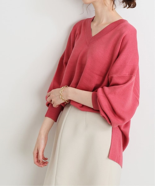 IENA（イエナ）の「tollegne ウールシルクVネックプルオーバー