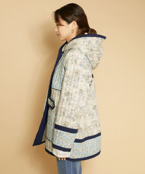 KBF(ケイビーエフ)の「印花絎縫連帽外套(ジャケット/アウター・レディース・淺藍色/黑色・one)」の18枚目の写真