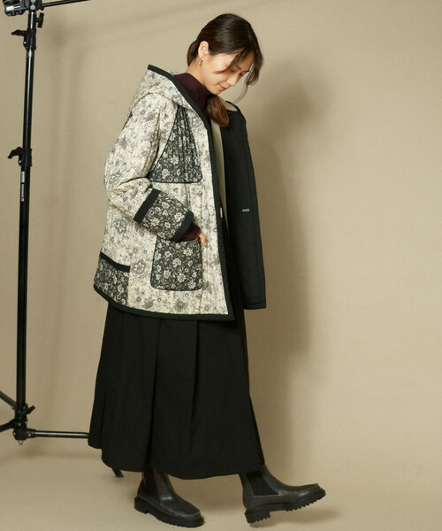 KBF(ケイビーエフ)の「印花絎縫連帽外套(ジャケット/アウター・レディース・淺藍色/黑色・one)」の14枚目の写真