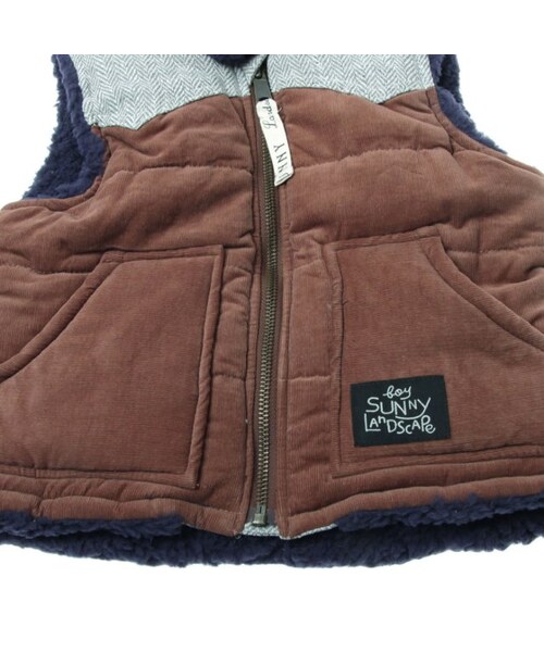 apres les cours(アプレレクール)の「BOY中綿ベスト(トップス・キッズ・ブラウン/レッド・80/90/95/100/110/120/130/140)」の8枚目の写真