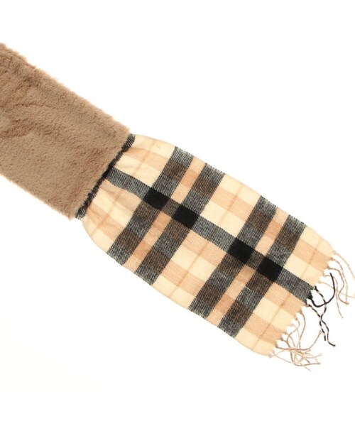 apres les cours（アプレレクール）の「ファー付きストール（ファッション雑貨・キッズ・ベージュ/マスタード・100-120/120-140）」の7枚目の写真