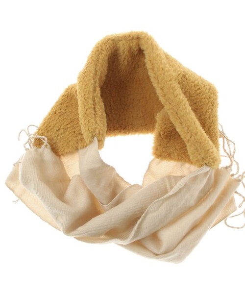 apres les cours（アプレレクール）の「ファー付きストール（ファッション雑貨・キッズ・ベージュ/マスタード・100-120/120-140）」の8枚目の写真