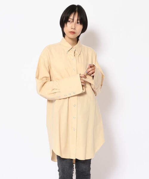 RUMBLE RED（ランブルレッド）の「RUMBLE RED(ランブルレッド) Denim Big Shirts（トップス・BEIGE/BLUE/BORDER・F）」の9枚目の写真