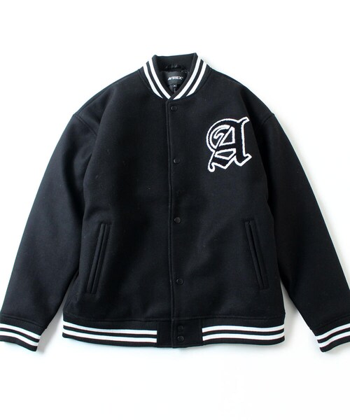 AVIREX（アヴィレックス）の「【直営店限定】スタジアムジャケット/STADIUM JACKET AVX（ジャケット/アウター・メンズ・BLACK・M, L）」の4枚目の写真