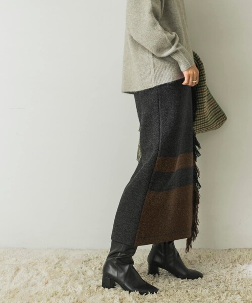 ADAWAS(アダワズ)の「ADAWAS FRINGED SKIRT(その他・レディース・CHARCOAL・FREE)」の4枚目の写真