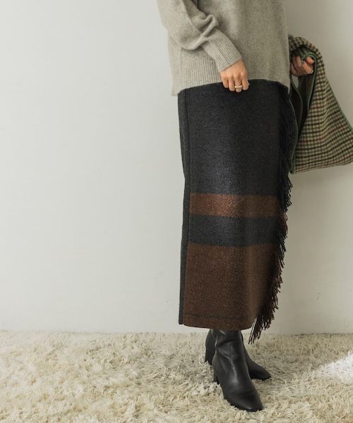 ADAWAS(アダワズ)の「ADAWAS FRINGED SKIRT(その他・レディース・CHARCOAL・FREE)」の5枚目の写真