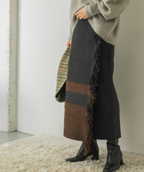 ADAWAS(アダワズ)の「ADAWAS FRINGED SKIRT(その他・レディース・CHARCOAL・FREE)」の3枚目の写真