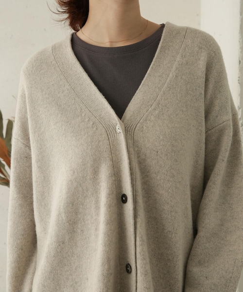 URBAN RESEARCH DOORS（アーバンリサーチドアーズ）の「ハミルトンウールVネックカーディガン（その他・レディース・IVORY/L.GREGE/SMOKE GRN・one）」の17枚目の写真