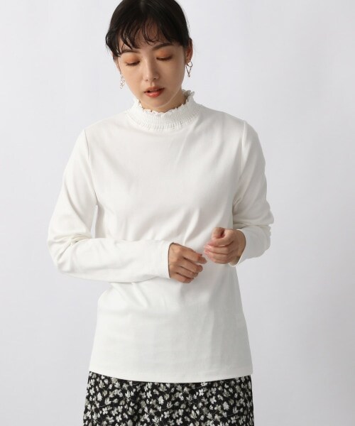 LOWRYS FARM(ローリーズファーム)の「ネックシャーリングプルオーバー(トップス・オフ/ブラック/グレー・F)」の1枚目の写真