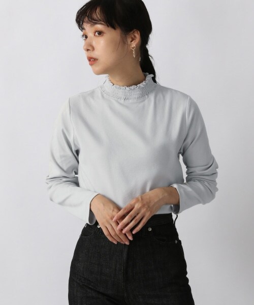 LOWRYS FARM(ローリーズファーム)の「ネックシャーリングプルオーバー(トップス・オフ/ブラック/グレー・F)」の3枚目の写真