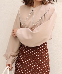 one after another NICE CLAUP | パールの大きめブラウス(シャツ/ブラウス)