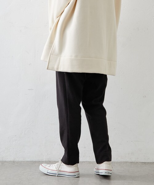 PUAL CE CIN（ピュアルセシン）の「針抜きリブテーパードパンツ（その他パンツ・レディース・ナチュラル/マスタード/ブラウン/ブラック・FREE）」の2枚目の写真