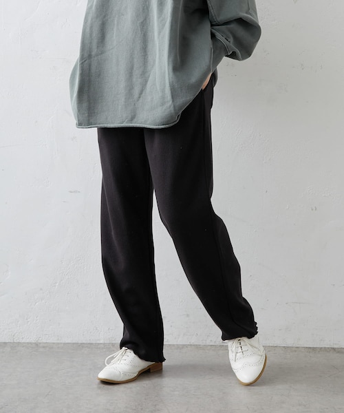 PUAL CE CIN(ピュアルセシン)の「針抜きリブインナーパンツ(その他パンツ・レディース・ナチュラル/マスタード/ブラウン/ブラック・FREE)」の2枚目の写真