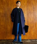 美品✨ラウンジドレス　ピーコート　ネイビー　フリーサイズ　2023年モデル ラウンドカラードレスワンピース | all item| yori