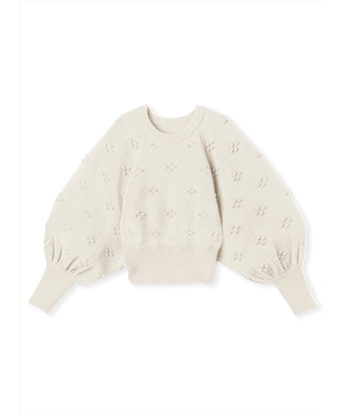 GRL（グレイル）の「ボリュームスリーブニットトップス（ニット/セーター・レディース・ブルー/オフホワイト/ブラック・F）」の2枚目の写真