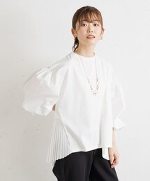 prose verse | 異素材バックプリーツプルオーバー(Tシャツ/カットソー)