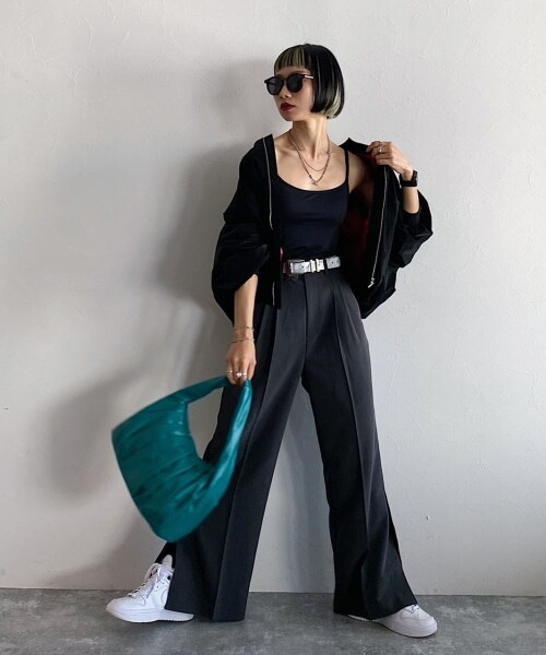 PAGEBOY（ページボーイ）の「ドレスラインワイドパンツ（パンツ・ジラフ/ブラック/チャコール・S/M）」の14枚目の写真