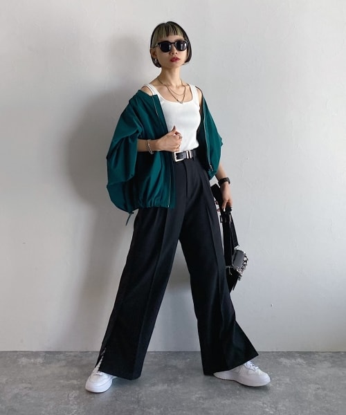 PAGEBOY（ページボーイ）の「ドレスラインワイドパンツ（パンツ・ジラフ/ブラック/チャコール・S/M）」の10枚目の写真