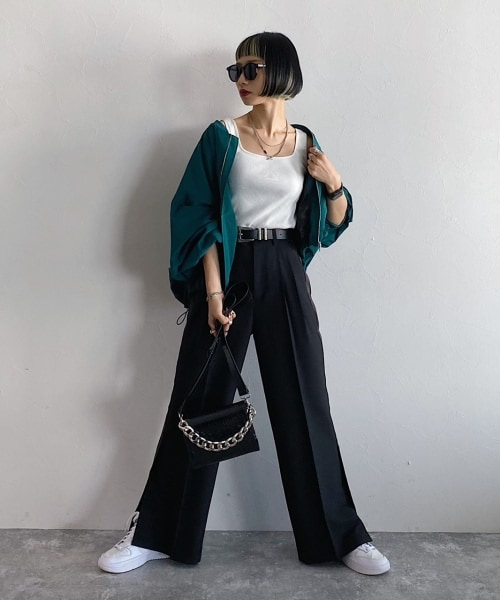 PAGEBOY（ページボーイ）の「ドレスラインワイドパンツ（パンツ・ジラフ/ブラック/チャコール・S/M）」の12枚目の写真