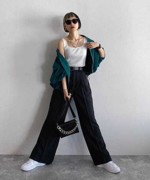 PAGEBOY（ページボーイ）の「ドレスラインワイドパンツ（パンツ・ジラフ/ブラック/チャコール・S/M）」の11枚目の写真