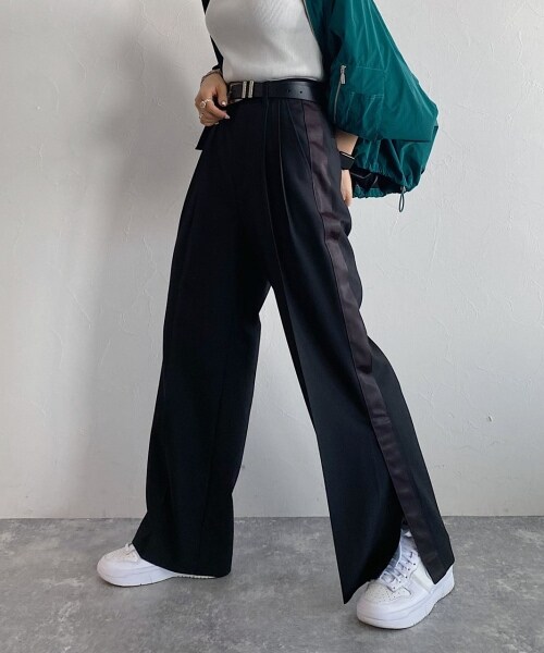 PAGEBOY（ページボーイ）の「ドレスラインワイドパンツ（パンツ・ジラフ/ブラック/チャコール・S/M）」の9枚目の写真