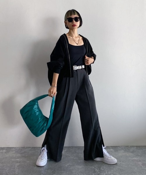 PAGEBOY（ページボーイ）の「ドレスラインワイドパンツ（パンツ・ジラフ/ブラック/チャコール・S/M）」の16枚目の写真