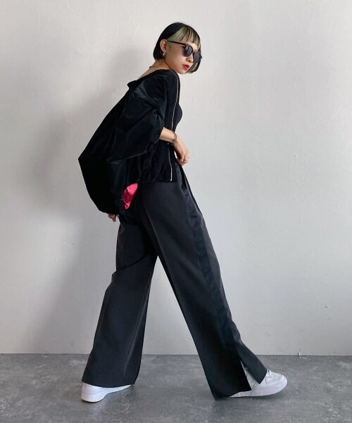 PAGEBOY（ページボーイ）の「ドレスラインワイドパンツ（パンツ・ジラフ/ブラック/チャコール・S/M）」の15枚目の写真