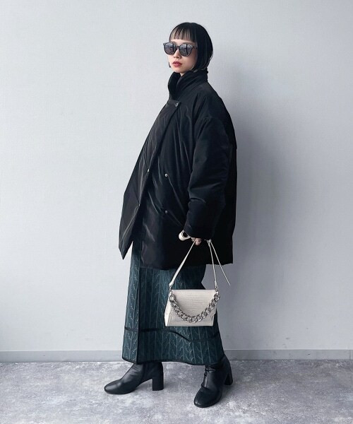 PAGEBOY（ページボーイ）の「ウイングジャガードタイトスカート（スカート・ブラック/ディープグリーン・S/M）」の7枚目の写真