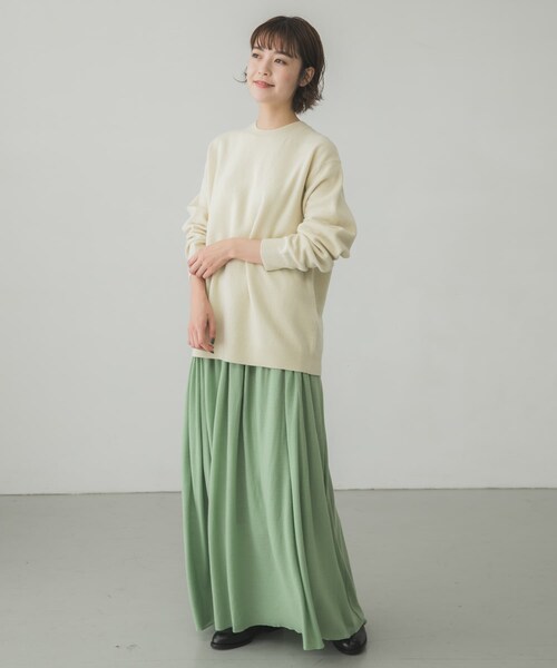 AURALEE(オーラリー)の「AURALEE FELTED WOOL KNIT BIG PULLOVER(その他・レディース・IVORY/KHAKI・1)」の21枚目の写真