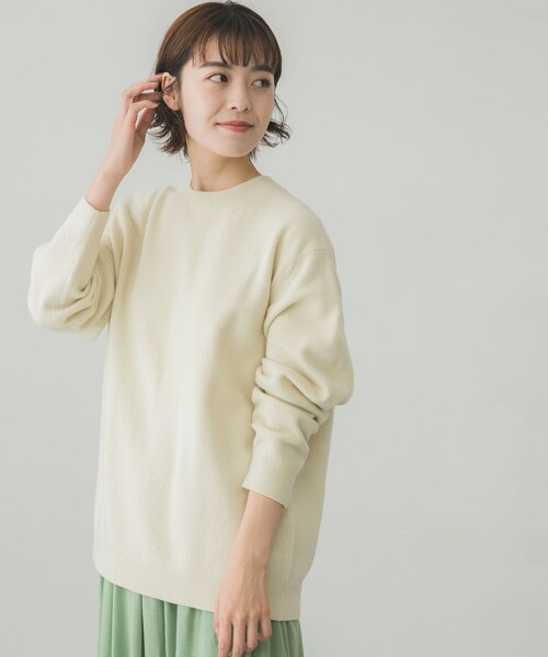 AURALEE(オーラリー)の「AURALEE FELTED WOOL KNIT BIG PULLOVER(その他・レディース・IVORY/KHAKI・1)」の15枚目の写真