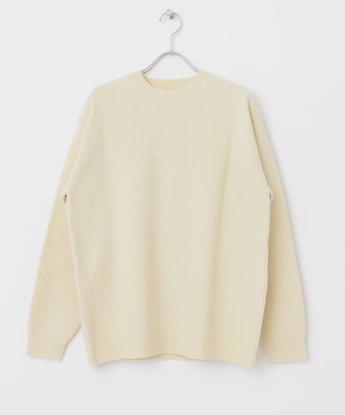 AURALEE(オーラリー)の「AURALEE FELTED WOOL KNIT BIG PULLOVER(その他・レディース・IVORY/KHAKI・1)」の1枚目の写真