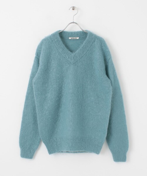AURALEE(オーラリー)の「AURALEE BRUSHED SUPER KID MOHAIR V-NECK PULLOVER(その他・レディース・LIGHTBEIGE/T BLUE・1)」の17枚目の写真