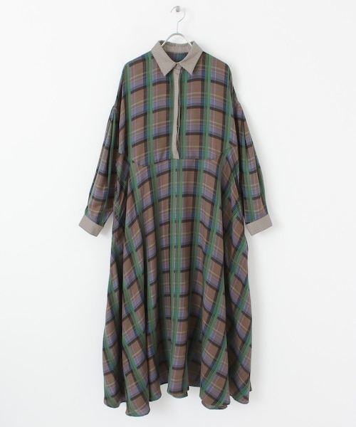 KBF（ケイビーエフ）の「チェックWIDEワンピース（その他・レディース・GRAY/BROWN・one）」の18枚目の写真