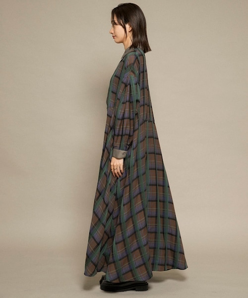 KBF（ケイビーエフ）の「チェックWIDEワンピース（その他・レディース・GRAY/BROWN・one）」の15枚目の写真