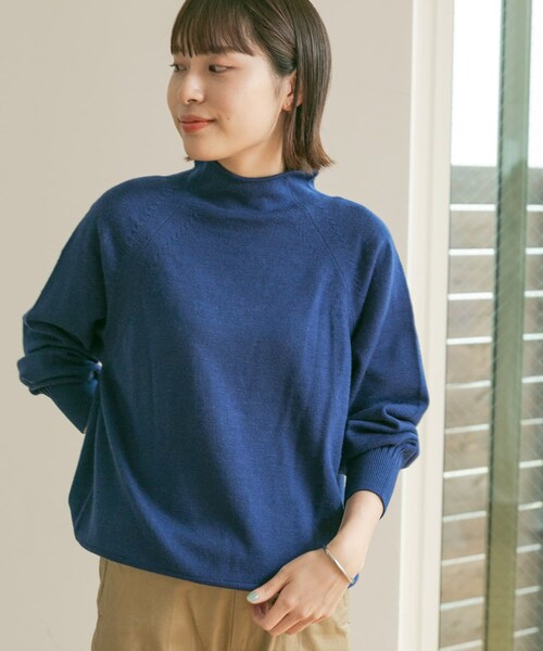 【WEB限定】FORK&amp;SPOON　ウーステッドヤーンハイネックニット WEB限定】FORK&SPOON ウーステッドヤーンハイネックニット 【公式通販】