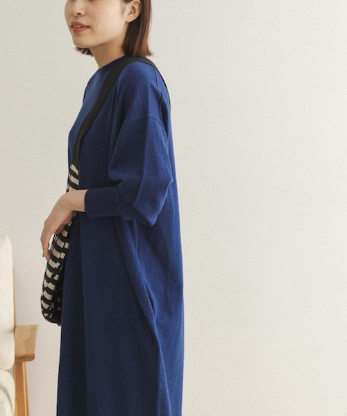 FORK&SPOON（フォークアンドスプーン）の「FORK&SPOON ウーステッドヤーンニットワンピース（その他・レディース・BLUE/BLACK・one）」の14枚目の写真