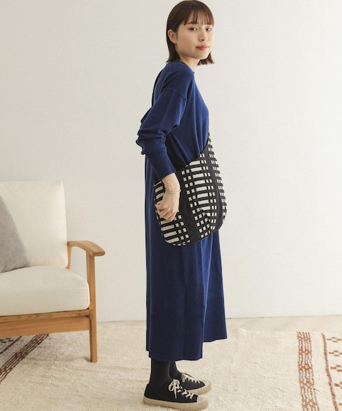 FORK&SPOON（フォークアンドスプーン）の「FORK&SPOON ウーステッドヤーンニットワンピース（その他・レディース・BLUE/BLACK・one）」の19枚目の写真