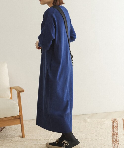 FORK&SPOON（フォークアンドスプーン）の「FORK&SPOON ウーステッドヤーンニットワンピース（その他・レディース・BLUE/BLACK・one）」の17枚目の写真