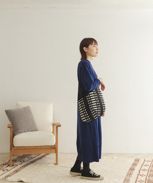 FORK&SPOON（フォークアンドスプーン）の「FORK&SPOON ウーステッドヤーンニットワンピース（その他・レディース・BLUE/BLACK・one）」の21枚目の写真